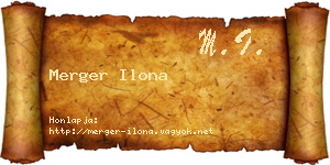 Merger Ilona névjegykártya